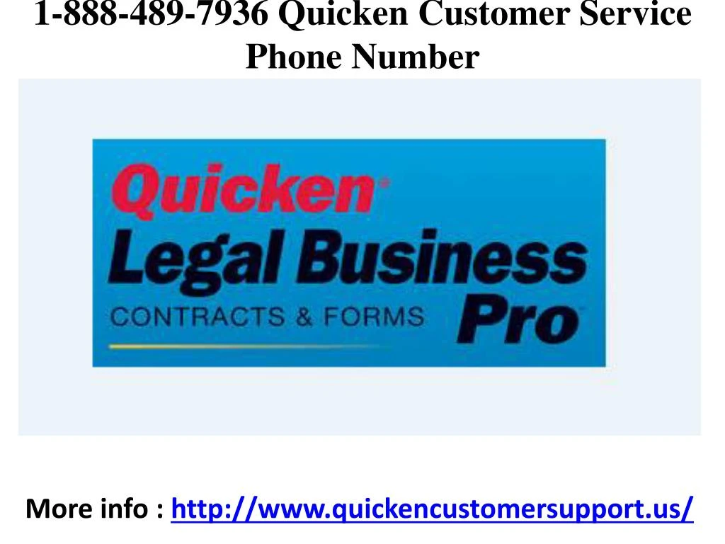 1 888 489 7936 quicken customer service phone number