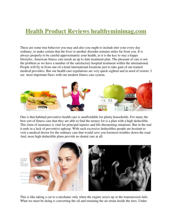 health product Reviews healthyminimag.com
