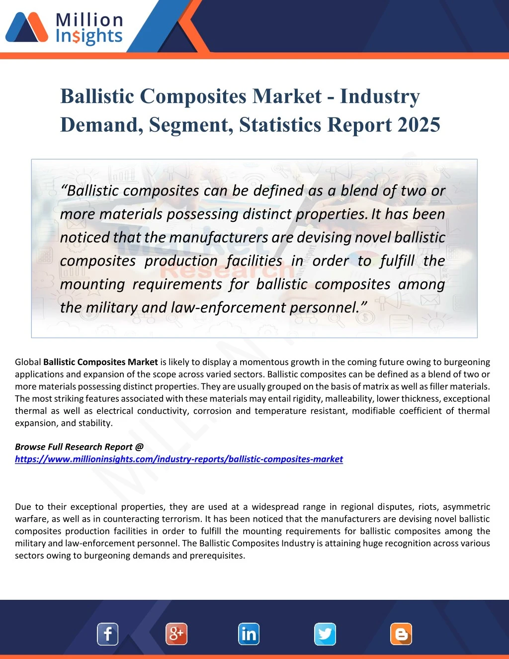 ballistic composites market industry demand