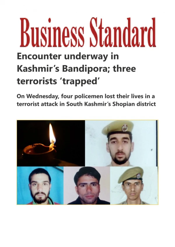 Encounter underway in Kashmir's Bandipora; three terrorists 'trapped'