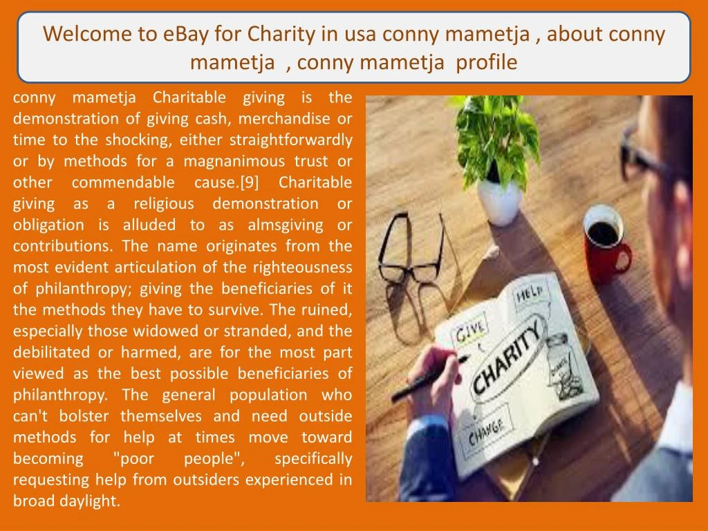 welcome to ebay for charity in usa conny mametja