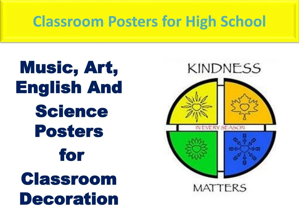 classroom posters for h igh school
