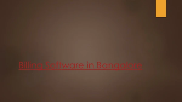 Billing software in bangalore