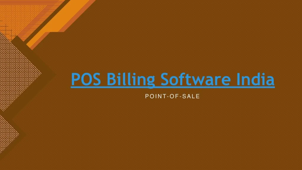 pos billing software india