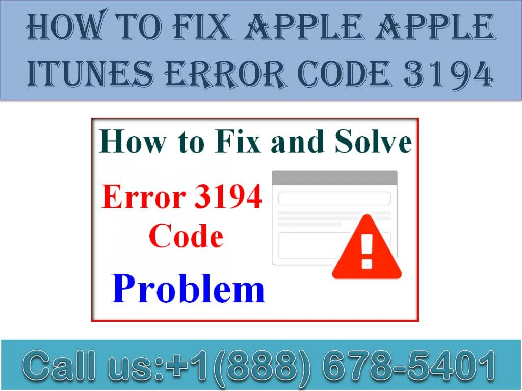 how to fix apple apple itunes error code 3194