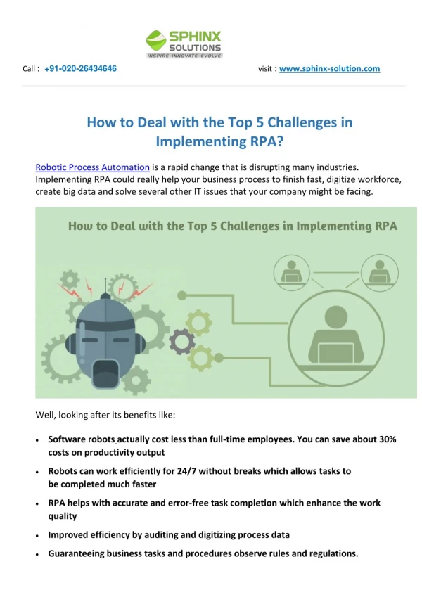 How to Deal with the Top 5 Challenges in Implementing RPA