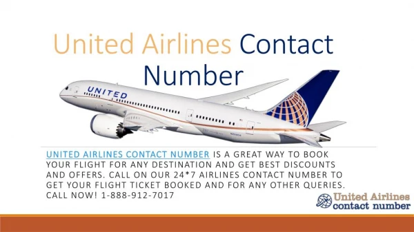 Book your flight ticket with United Airlines Contact Number-1-888-912-7017