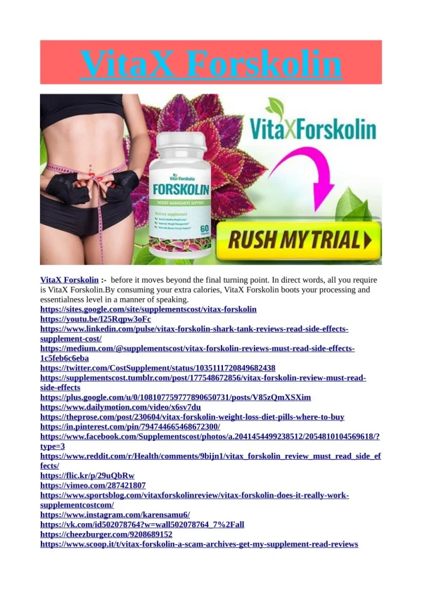 Vitax Forskolin – Weight Management Pills Is Effective and price