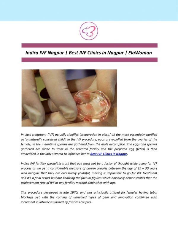 Indira IVF Nagpur | Best IVF Clinics in Nagpur | ElaWoman