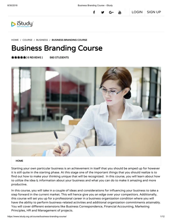 Business Branding Course - istudy