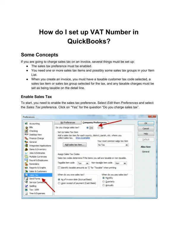 How do I set up VAT Number in QuickBooks - Get Help of PosTechie