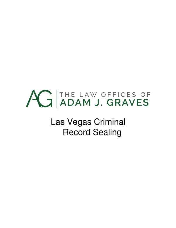 Record Sealing Attorney Las Vegas