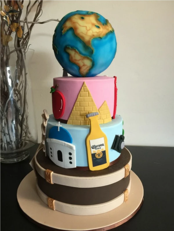 Sample of Cake for Special Occassions - Around the World Cake| Custom Cakes Melbourne