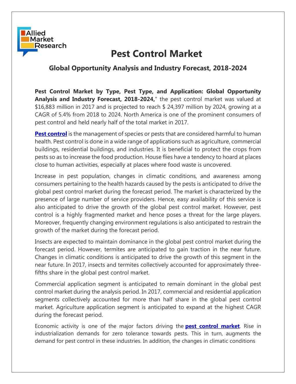 pest control market