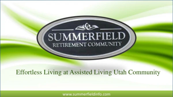 Effortless Living at Assisted Living Utah Community
