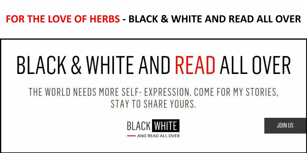 for the love of herbs black white and read