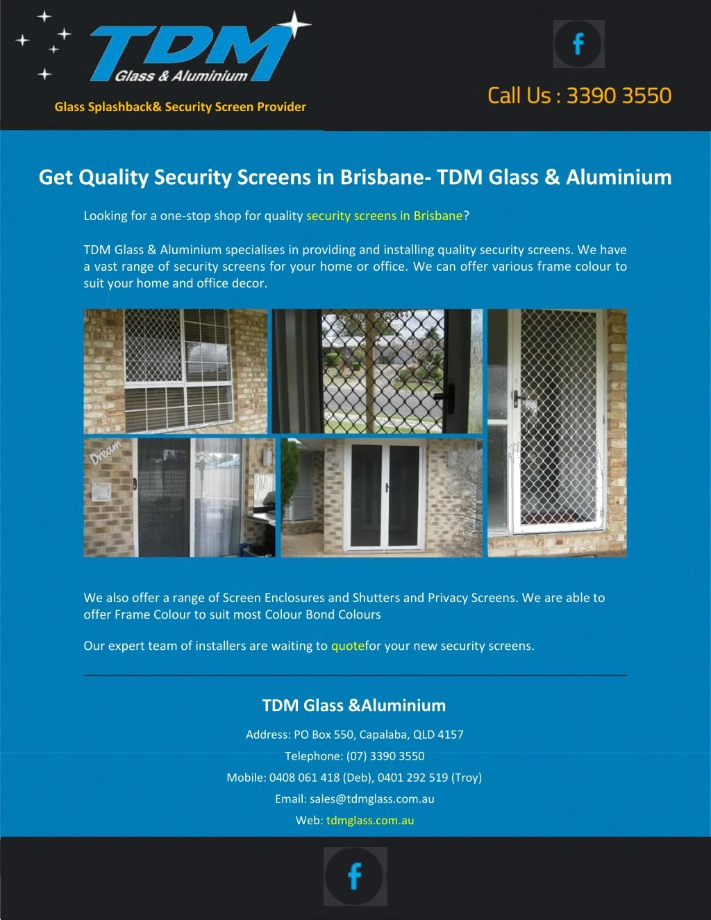 glass splashback security screen provider
