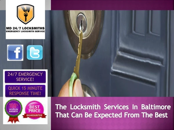The Locksmith Services In Baltimore That Can Be Expected From The Best