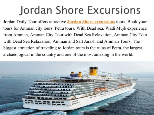 Jordan Shore Excursions