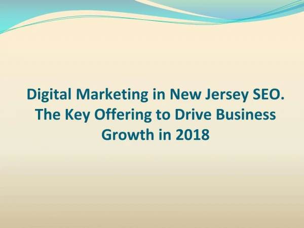 SEO Digital Marketing in New Jersey