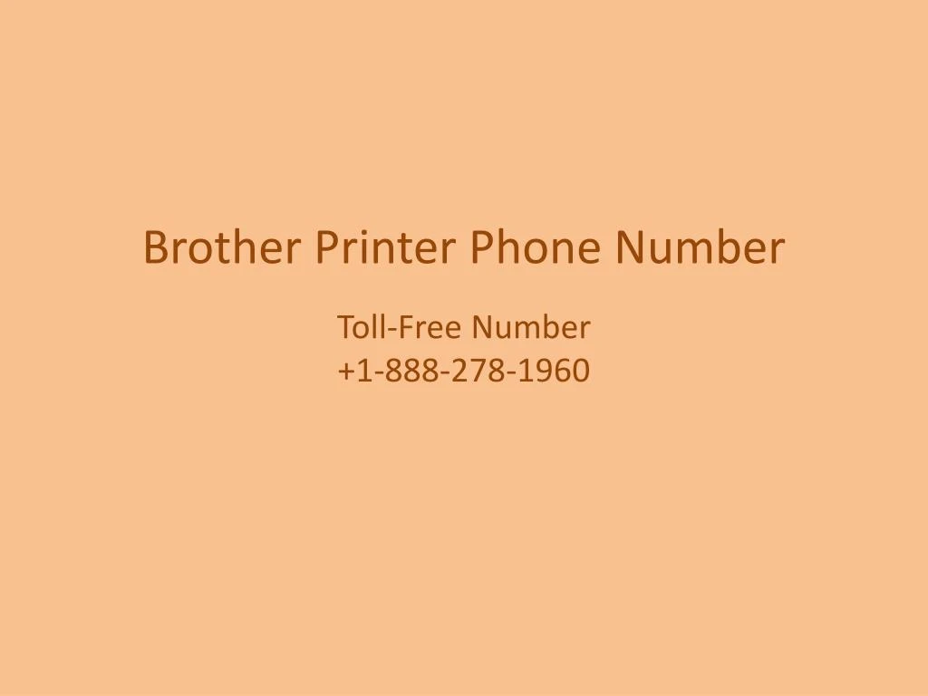 brother printer phone number toll free number