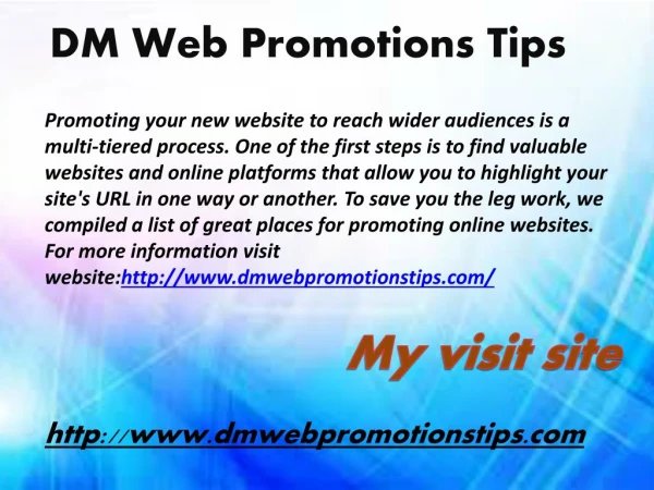 promoting your new website to reach wider