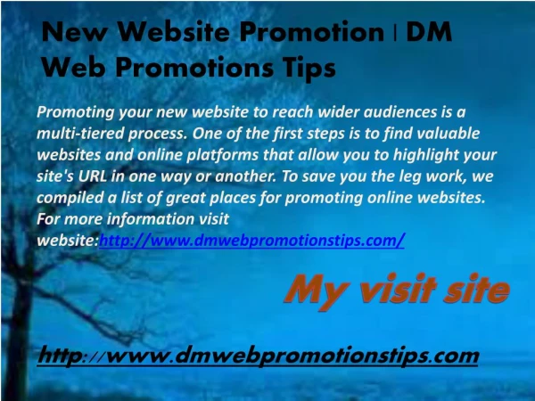 promoting your new website to reach wider