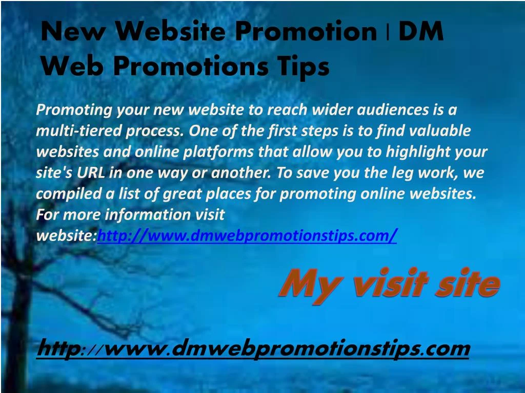 promoting your new website to reach wider