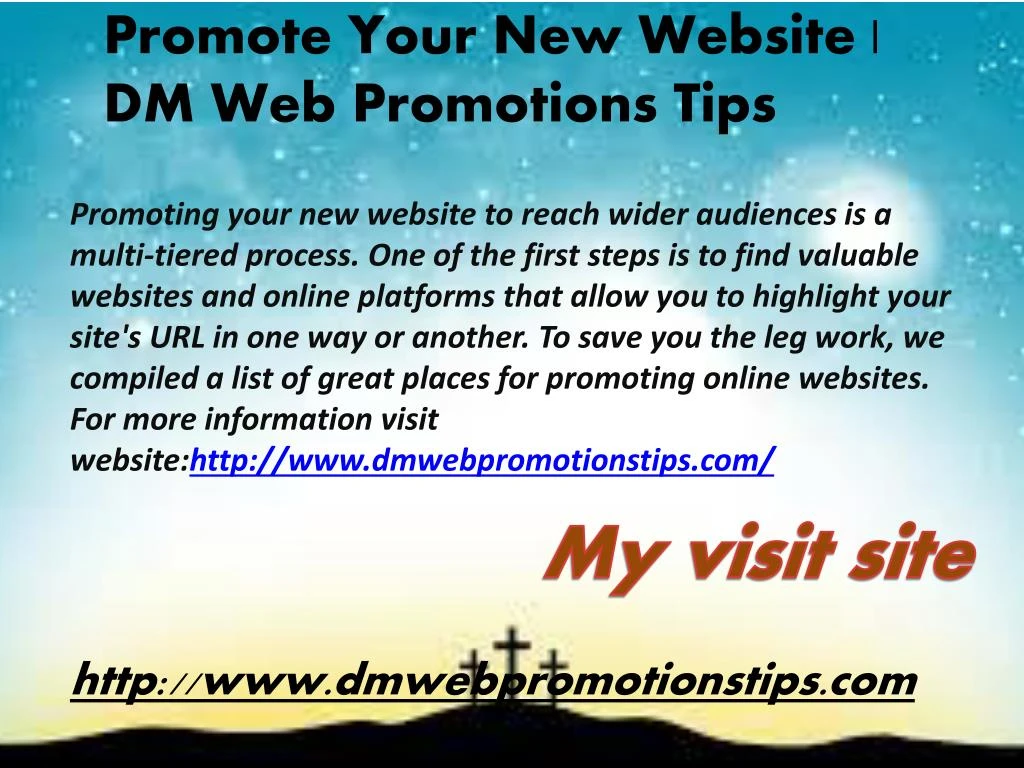 promoting your new website to reach wider