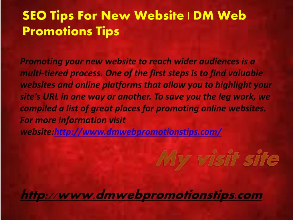 promoting your new website to reach wider