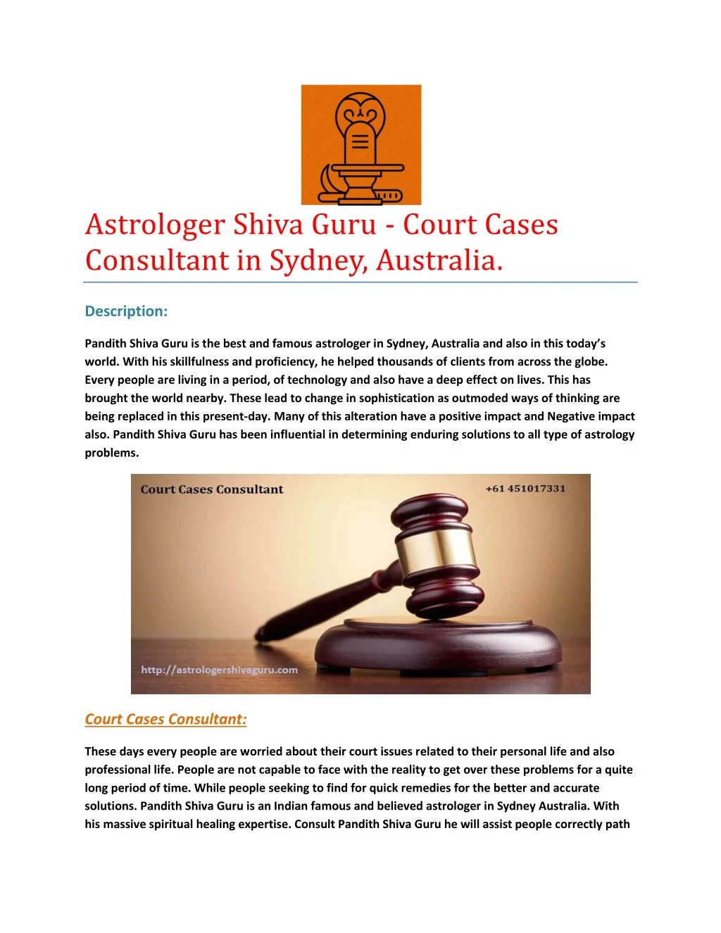 astrologer shiva guru court cases consultant