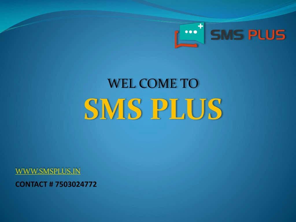 wel come to sms plus