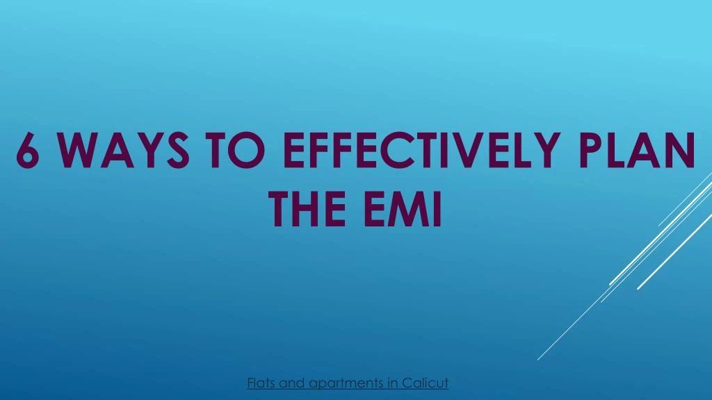 6 ways to effectively plan the emi