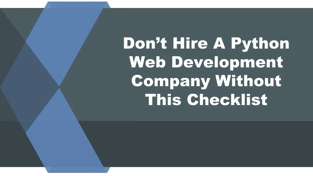 don t hire a python web development company without this checklist