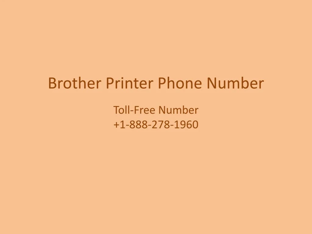 brother printer phone number