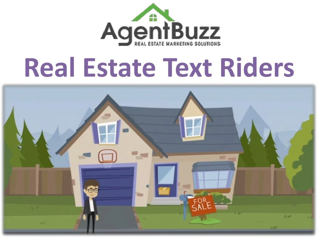 real estate text riders