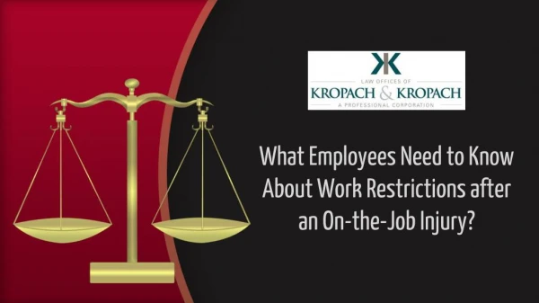 What Employees Need to Know about Work Restrictions after an On-the-Job Injury?