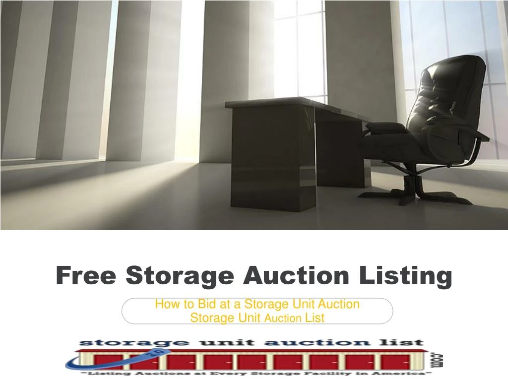 free storage auction listing