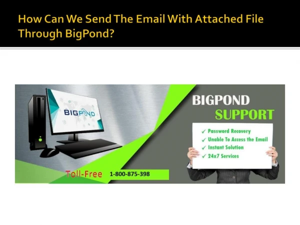 How can we send the Email with Attached File through BigPond?