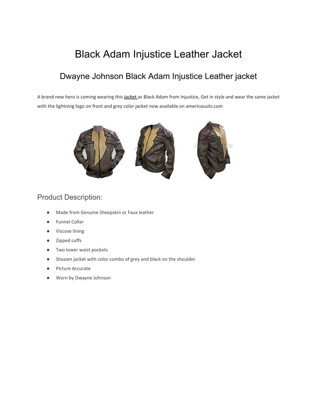 black adam injustice leather jacket