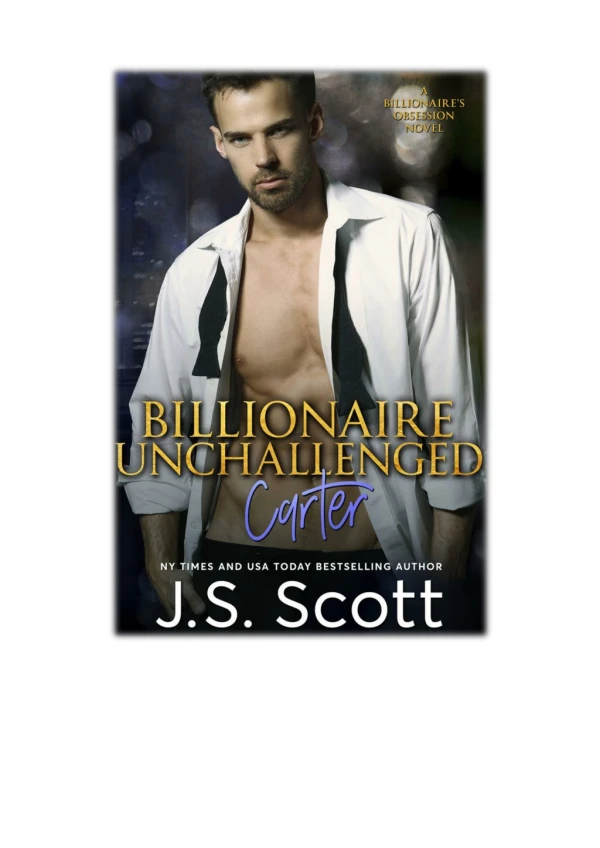 [PDF] Free Download Billionaire Unchallenged ~ Carter By J. S. Scott