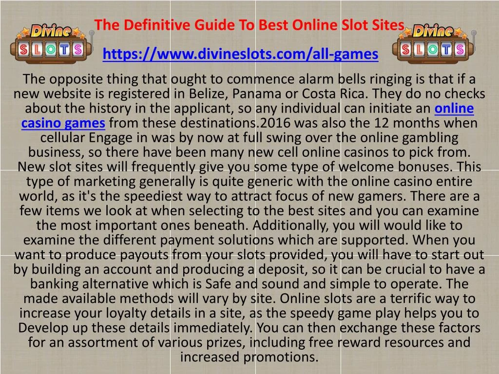 the definitive guide to best online slot sites
