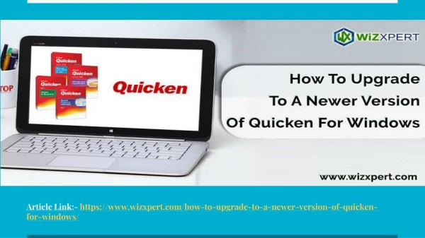 Upgrade to a never version of Quicken for Windows