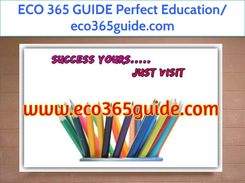 eco 365 guide perfect education eco365guide com