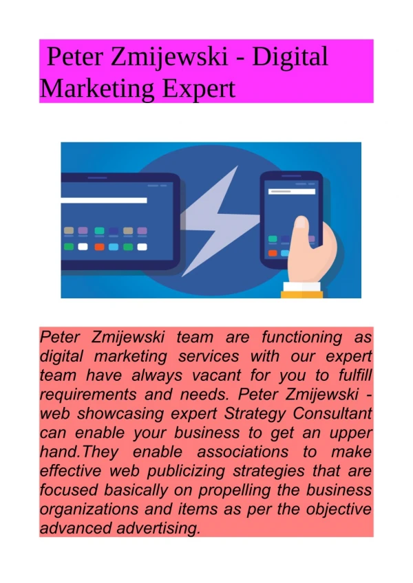 Peter Zmijewski - Digital Marketing Expert