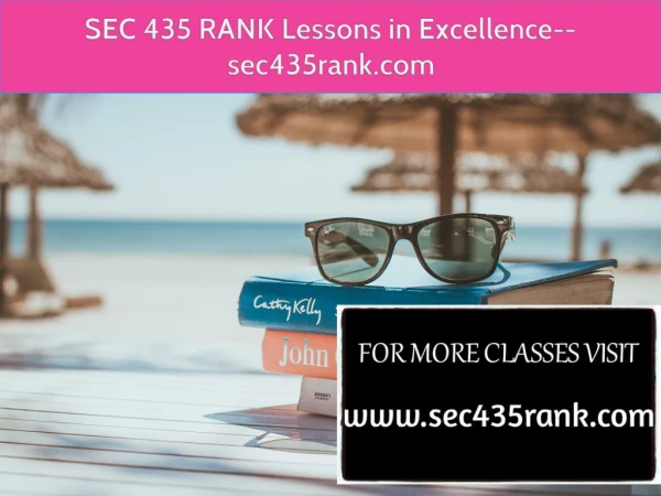 SEC 435 RANK Lessons in Excellence--sec435rank.com