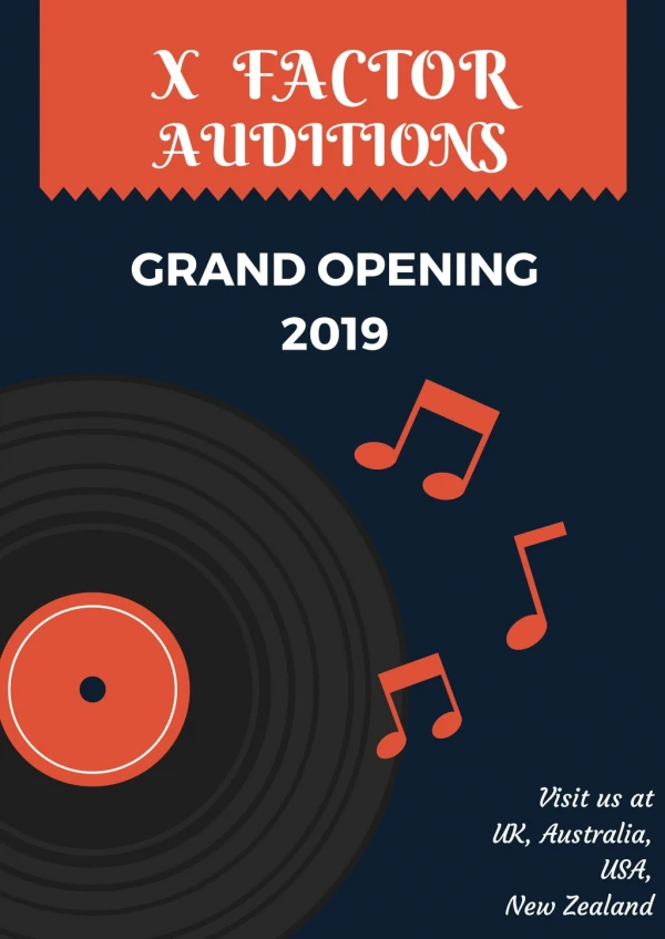 X Factor Auditions 2019 PDF Details