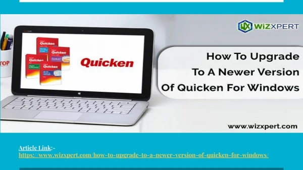 Upgrade to a never version of Quicken for Windows