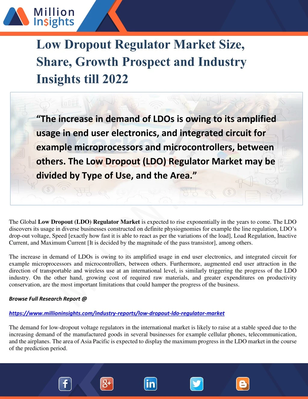 low dropout regulator market size share growth