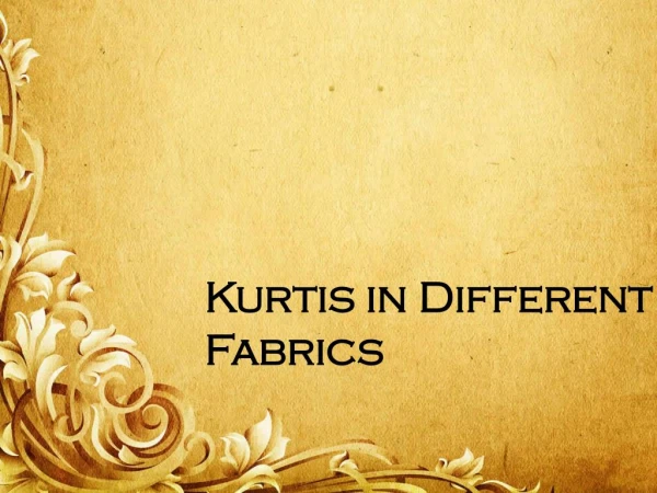 Trendy Kurtis collection in different fabrics on Mirraw